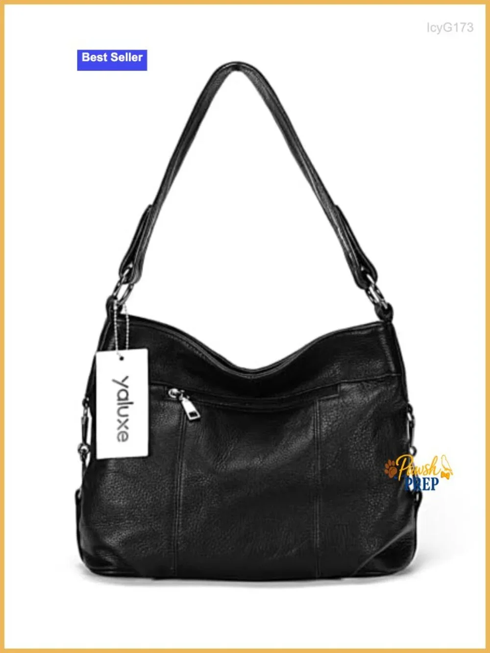 Genuine Leather Hobo Shoulder Bag Crossbody Purse with Removable Strap